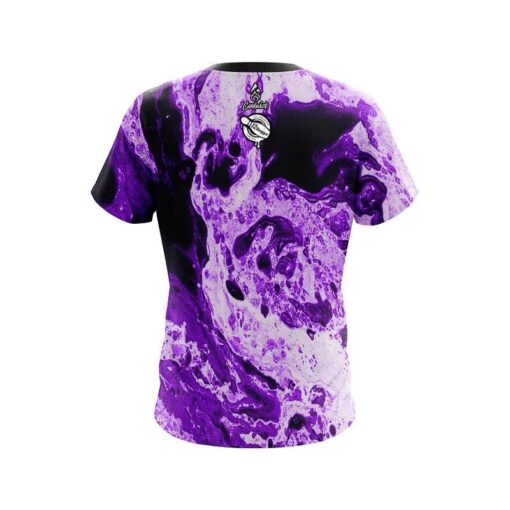 12Bagger Marble Purple CoolWick Bowling Jersey - Image 2