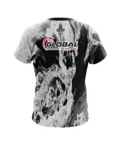 Alternative view of 900 Global Marble Black White CoolWick Bowling Jersey