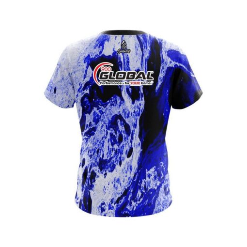 900 Global Marble Blue CoolWick Bowling Jersey - Image 2
