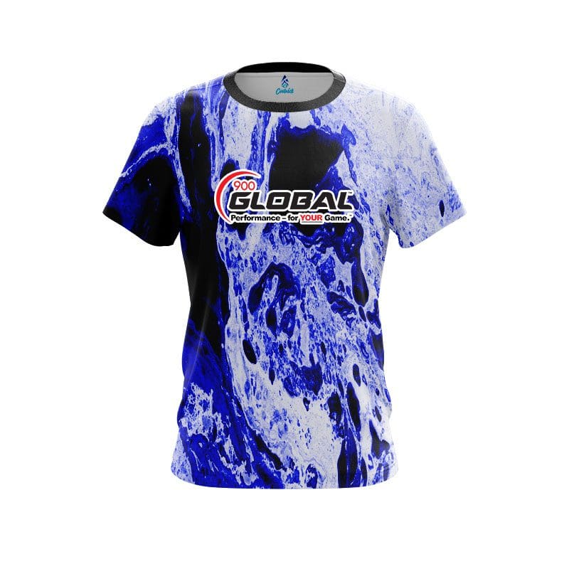 900 Global Marble Blue CoolWick Bowling Jersey