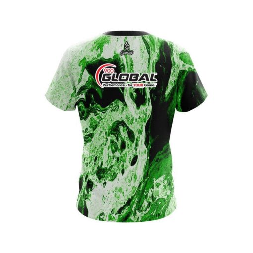 900 Global Marble Green CoolWick Bowling Jersey - Image 2