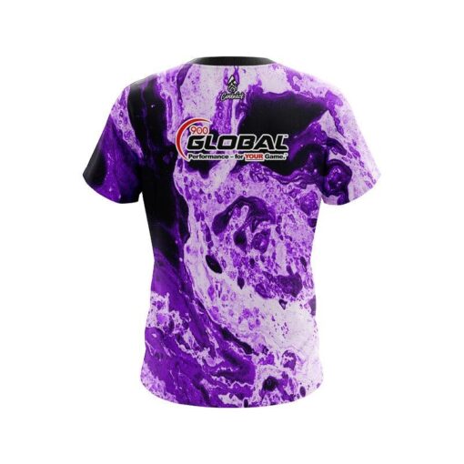 900 Global Marble Purple CoolWick Bowling Jersey - Image 2