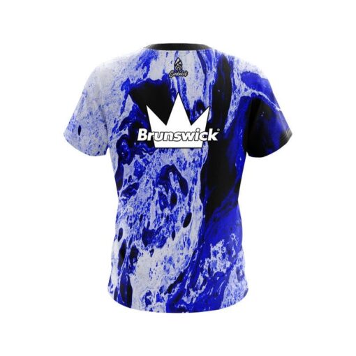 Brunswick Marble Blue CoolWick Bowling Jersey - Image 2