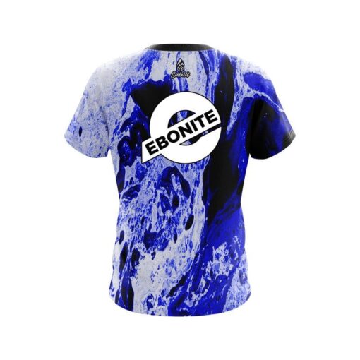 Ebonite Marble Blue CoolWick Bowling Jersey - Image 2