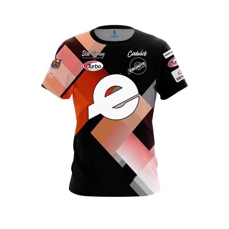 Ebonite AJ Chapman Faded Orange Triangles CoolWick Bowling Jersey