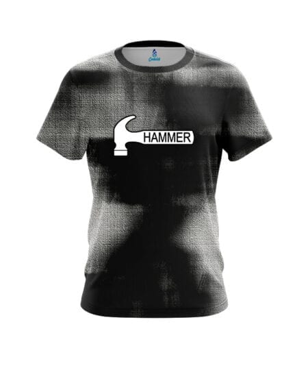 Hammer Men's Camo Performance Crew Bowling Shirt Dri-Fit Black Carbon 