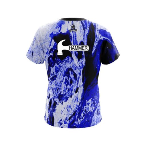 Hammer Marble Blue CoolWick Bowling Jersey - Image 2
