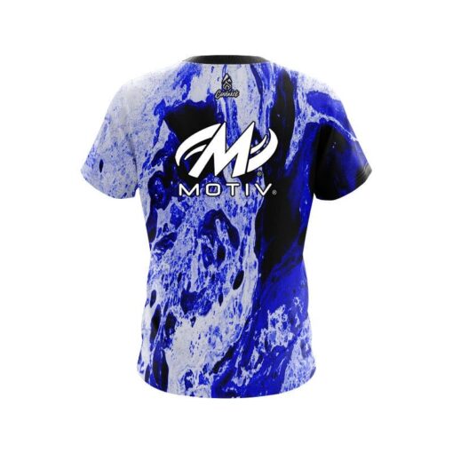 Motiv Marble Blue CoolWick Bowling Jersey - Image 2