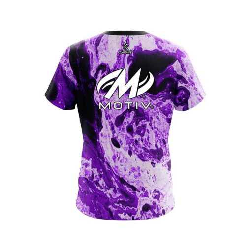 Motiv Marble Purple CoolWick Bowling Jersey - Image 2
