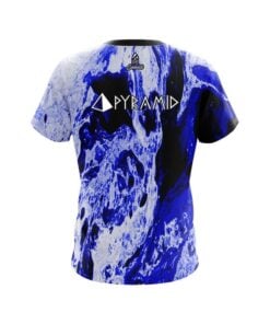 Alternative view of Pyramid Marble Blue CoolWick Bowling Jersey