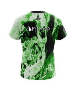 Alternative view of Pyramid Marble Green CoolWick Bowling Jersey