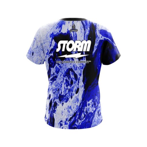 Storm Marble Blue CoolWick Bowling Jersey - Image 2