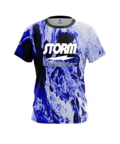 Storm Mens Dye Sub Electrical Tornado Yellow CoolWick Crew Bowling Jersey Shirt 