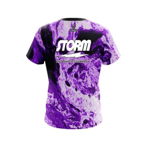 Storm Marble Purple CoolWick Bowling Jersey - Image 2