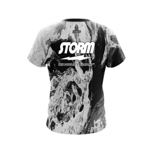 Storm Marble Black CoolWick Black Bowling Jersey - Image 2