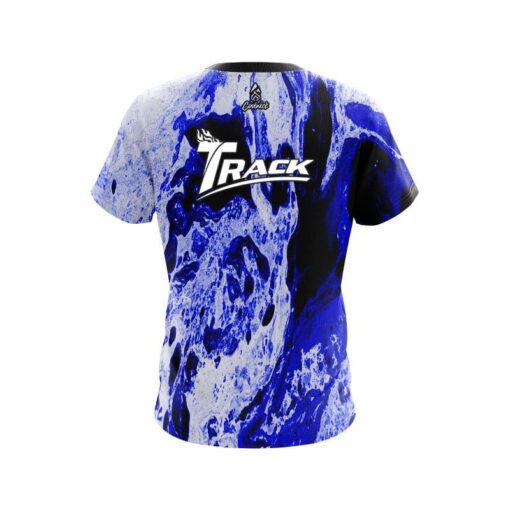 Track Marble Blue CoolWick Bowling Jersey - Image 2