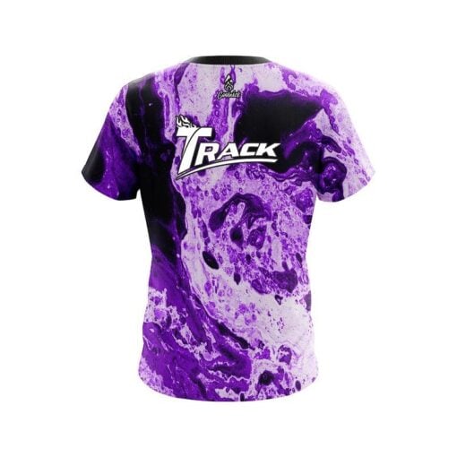 Track Purple Marble CoolWick Bowling Jersey - Image 2