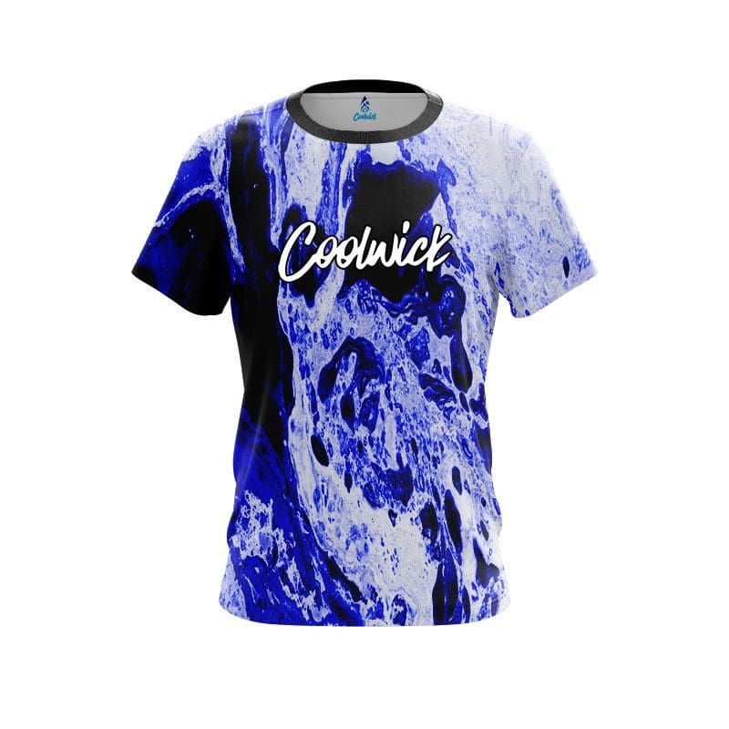 Coolwick Marble Blue CoolWick Bowling Jersey
