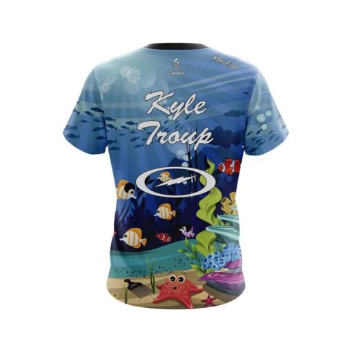 Kyle Troup Afro Fish CoolWick Bowling Jersey - Image 2