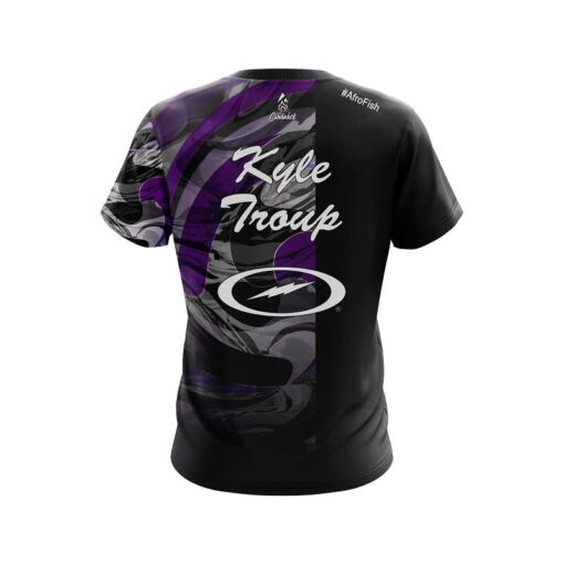 Kyle Troup Purple Fish CoolWick Bowling Jersey - Image 2