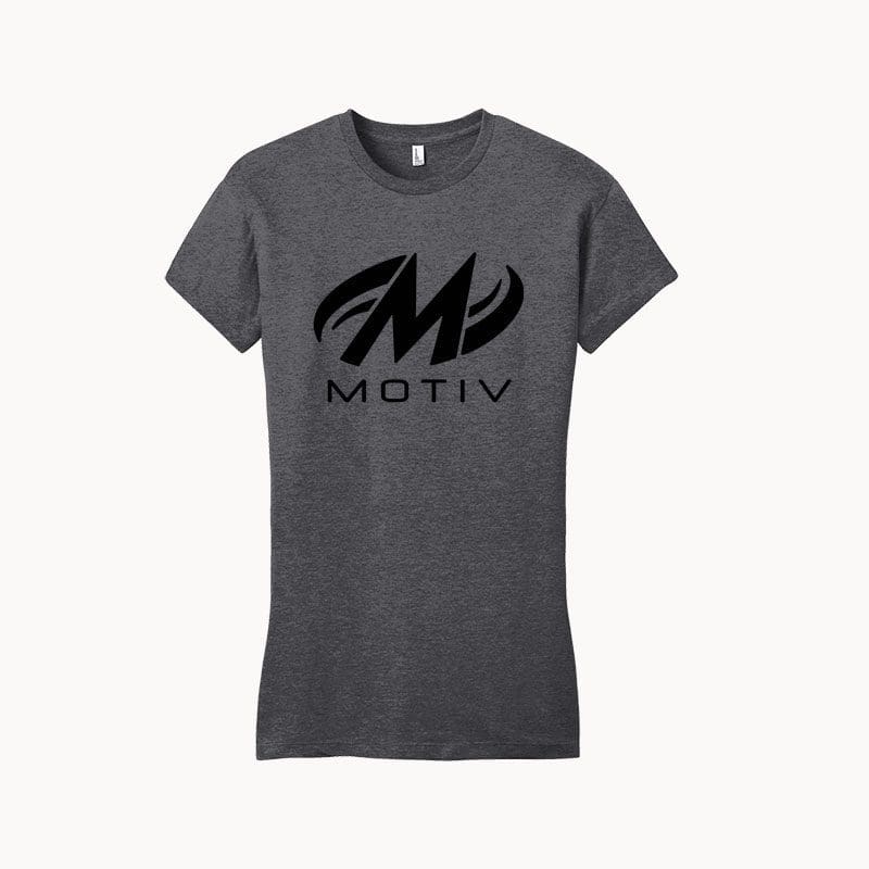 Motiv Women's Dark Heather Black Bowling T-Shirt
