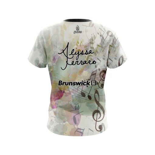 Brunswick Alyssa Ferraro Music Notes CoolWick Bowling Jersey - Image 2