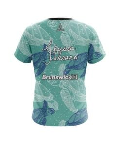 Alternative view of Brunswick Alyssa Ferraro Sea Turtle CoolWick Bowling Jersey