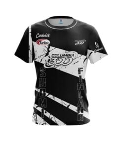 Osku Palermaa Columbia 300 Black White Suomi Finland Replica CoolWick Bowling Jersey