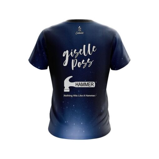 Hammer Giselle Poss CoolWick Black Blue Starlight Bowling Jersey - Image 2
