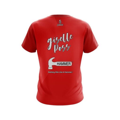 Giselle Poss CoolWick Red Stripes Bowling Jersey - Image 2