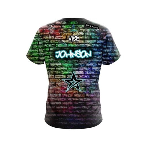 Stefanie Johnson Roto Grip Graffiti Rainbow CoolWick Bowling Jersey - Image 2