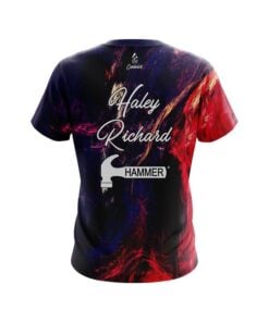 Alternative view of Haley Richard Purple Red Granite CoolWick Bowling Jersey
