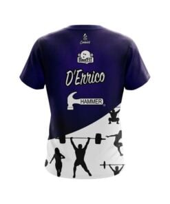 Alternative view of Heather D'Errico Hammer Weightlifting Replica CoolWick Bowling Jersey