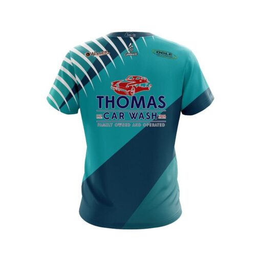 Matt Ogle DV8 Shredded Aqua Replica CoolWick Bowling Jersey - Image 2