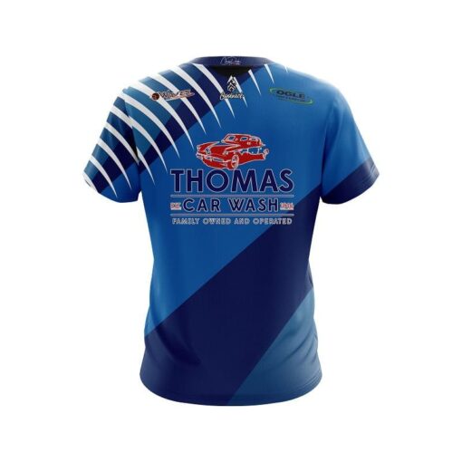 Matt Ogle DV8 Shredded Blue Replica CoolWick Bowling Jersey - Image 2