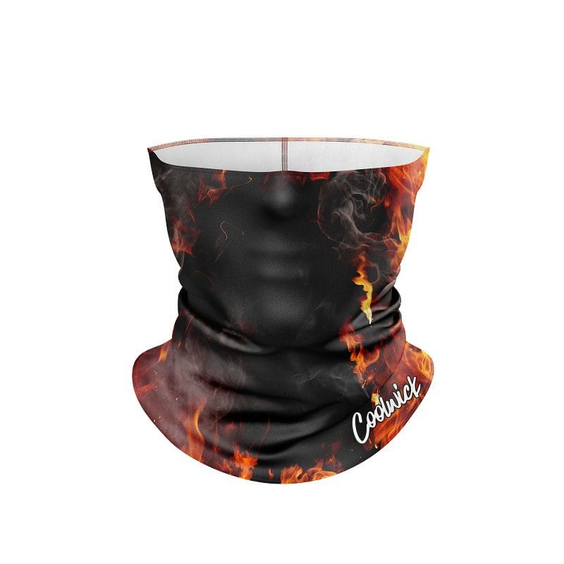 Orange Flame CoolWick Head Gear Mask All-In-1