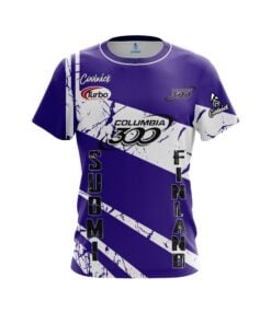 Osku Palermaa Columbia 300 Purple Suomi Finland Replica CoolWick Bowling Jersey