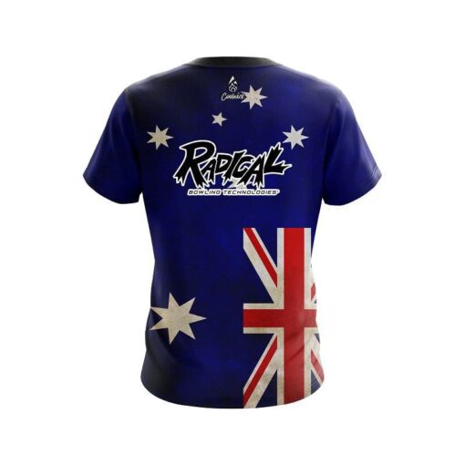 Radical Australian Flag  CoolWick Bowling Jersey - Image 2