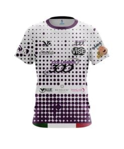 Columbia 300 Sandra Gongora Purple Polka Dot CoolWick Bowling Jersey