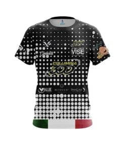 Columbia 300 Sandra Gongora Black with White Polka Dot CoolWick Bowling Jersey