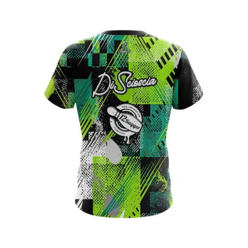 Sara DiScioscia 12 Bagger Green Geometric CoolWick Bowling Jersey - Image 2
