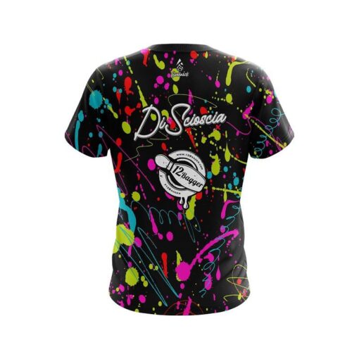 Sara DiScioscia 12 Bagger Paint Splatter CoolWick Bowling Jersey - Image 2