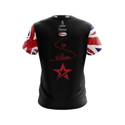Stu Williams Union Jack Red Logo CoolWick Bowling Jersey - Image 2