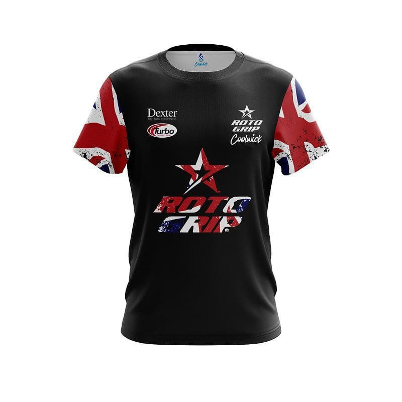 Roto Grip Stu Williams Union Jack Flag Logo CoolWick Bowling Jersey