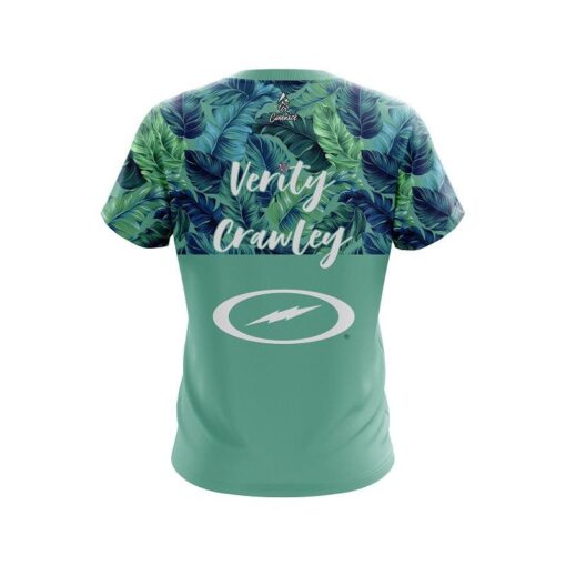 Verity Crawley Tropical Leaf Replica CoolWick Bowling Jersey - Image 2