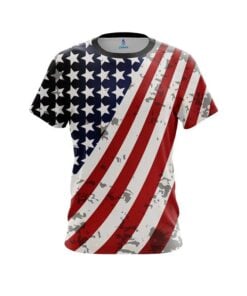 American Wavy Flag CoolWick Bowling Jersey