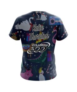 Alternative view of Katie Thornton Christmas Theme Columbia 300 Coolwick Bowling Jersey