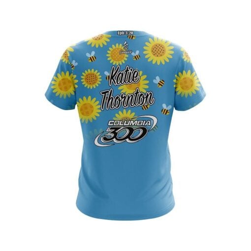 Katie Thornton Sunflower Bees Columbia 300 Coolwick Bowling Jersey - Image 2