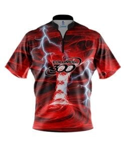 Columbia 300 Red Line CoolWick Performance Bowling Shirt 