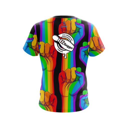 12Bagger Bowling Logo United Rainbow Hands Bowling Jersey - Image 2